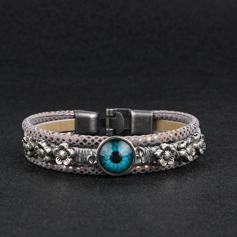 Men's Multi-layer Leather Bracelet With Alloy Buckle Design_voghion.com