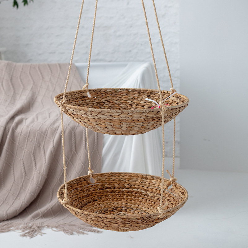 Venta caliente transfronteriza suministros para mascotas lechón ratán gato hamaca Four Seasons universal paja nido para mascotas extraíble y lavable gato nido