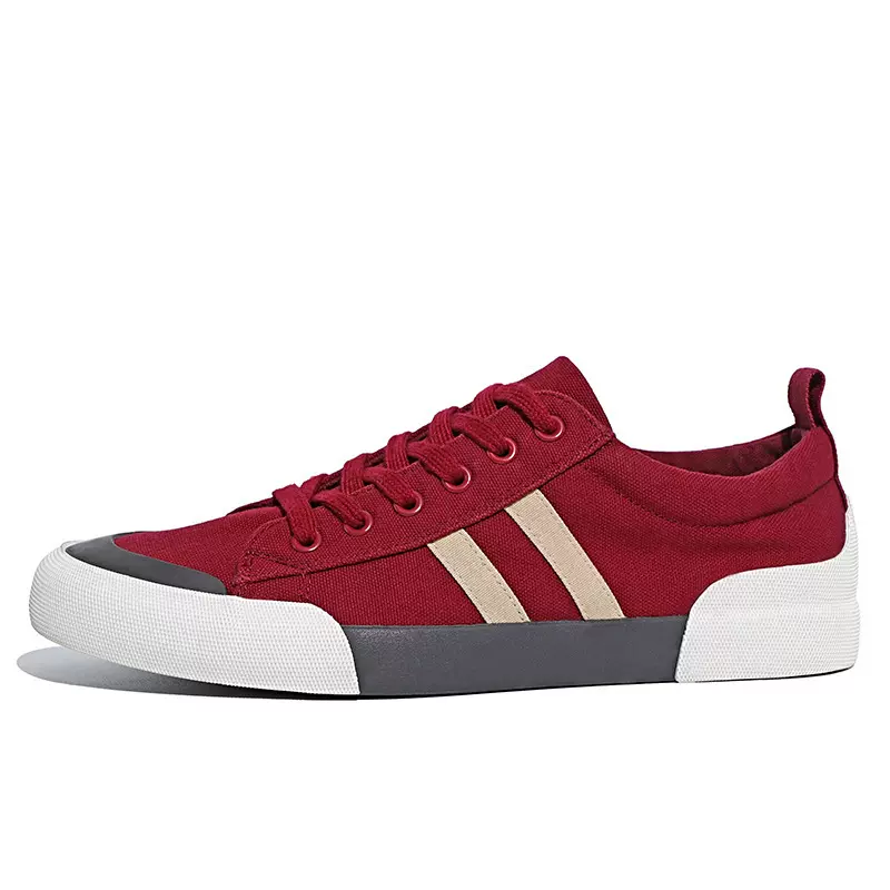 2024夏季新款男士透气帆布鞋青春时尚柔软舒适潮流百搭低帮系带鞋