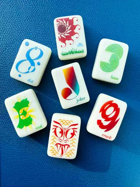 In-Stock Products Exclusively for Cross-Border Sales: American-Style Mahjong Pattern Board Games, Party Casual Games, Educational Themed Mahjong Tiles