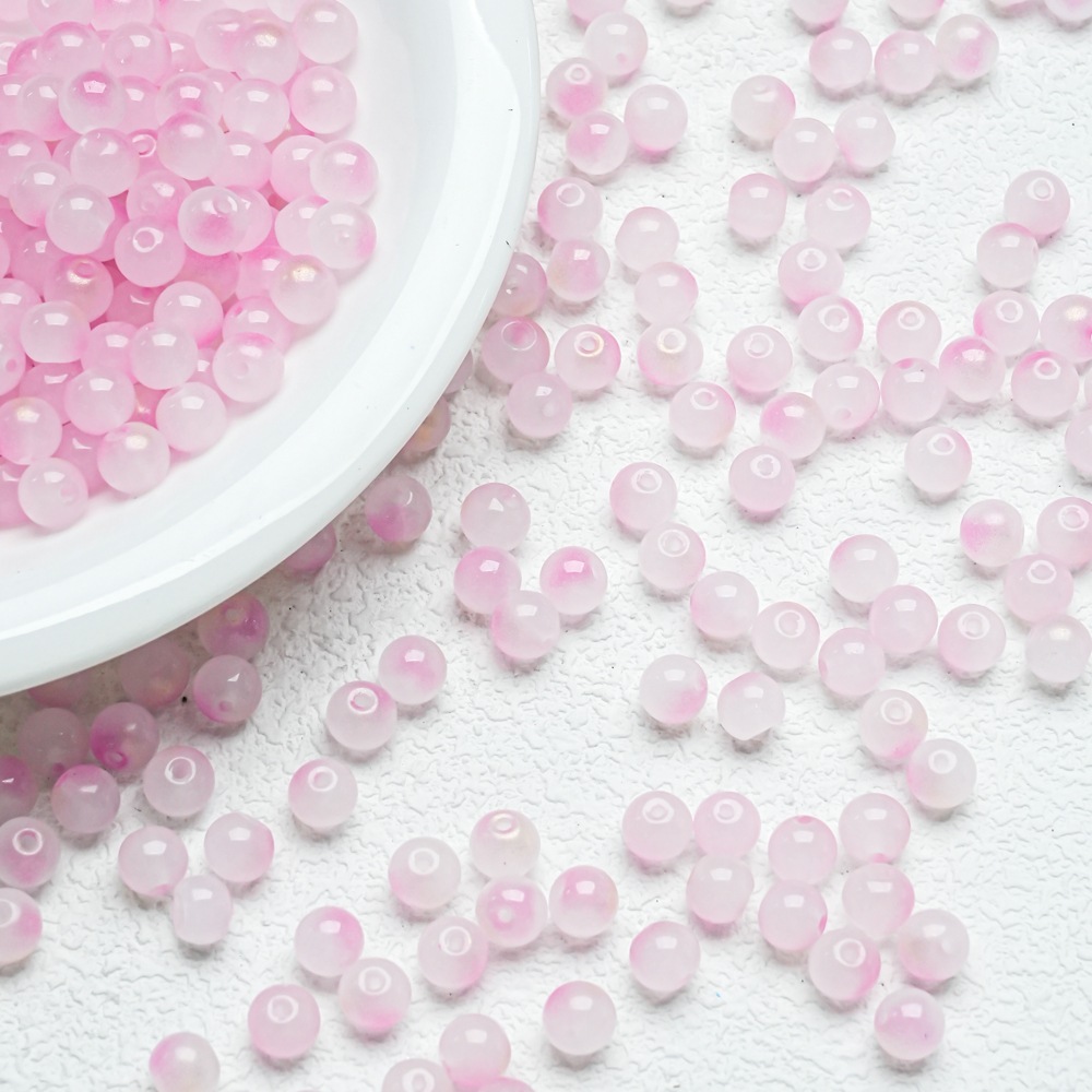 10mm de dos colores de gradiente de perlas de vidrio collar pulsera hecha a mano DIY pulsera cuentas redondas accesorios al por mayor