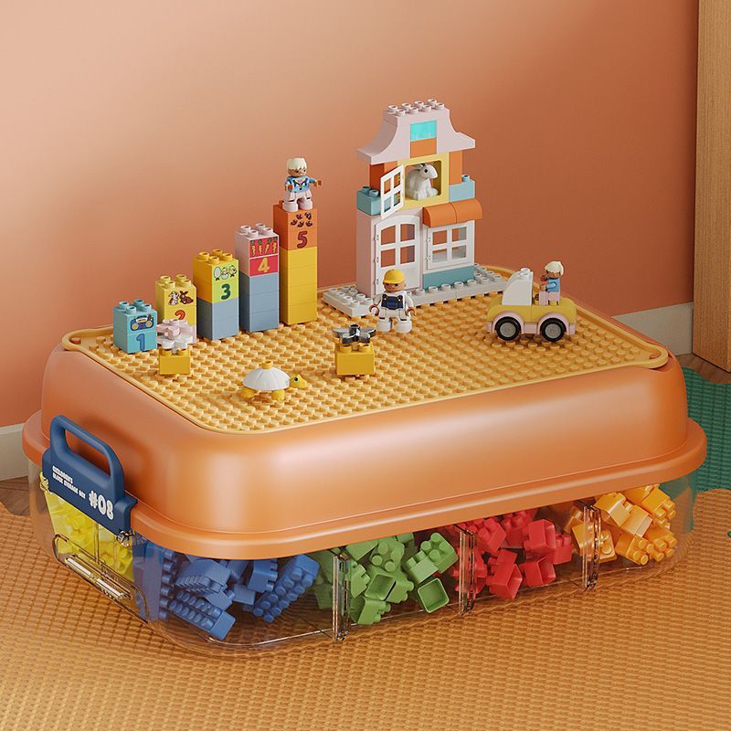 家庭用レゴ積み木収納ボックス付レイヤード小粒収納ボックス子供玩具部品大容量整理ボックス|undefined