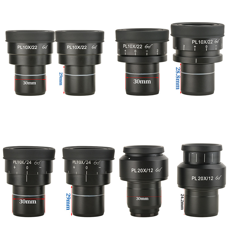批发 高眼点大视野平场目镜 PL10X/PL20X 视度可调 30mm安装接口