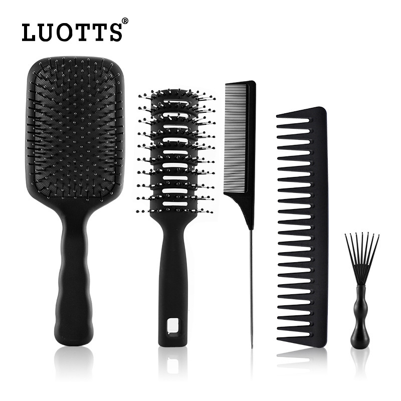 LUOTTSHair Smoothing Airbag Comb Set Oil Head Styling Rib Comb Wide Tooth Tip Tail Comb In Stock