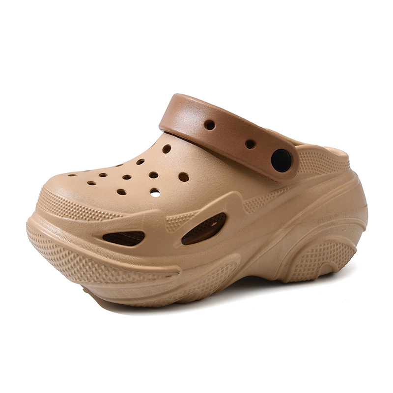 Women's Summer Platform Cropped Slippers EVA Breathable Closed Toe Height Increasing Sandals Durable Odor Free_vogvips.com