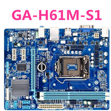 GA-H61M-S1二手电脑主板DDR3内存1155CPU H61
