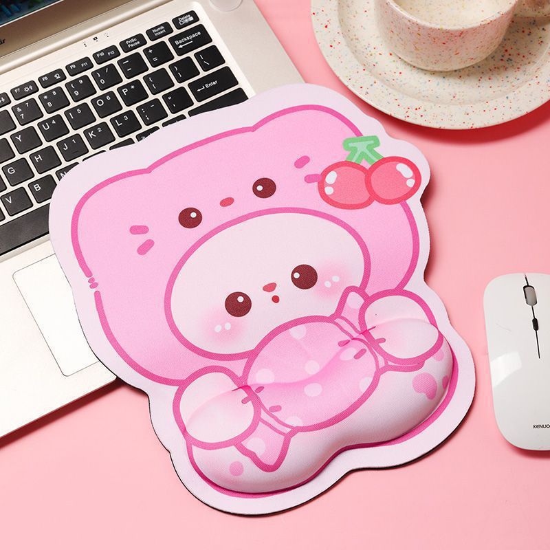 Nuevo ins lindo cartón de dibujos animados oso muñeca almohadilla de ratón para hombres y mujeres de oficina almohadilla de ratón para computadora soporte de teclado suave