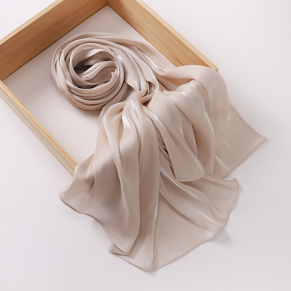 Foulard in seta satinata da donna crepe liscio sciarpa lucida_voghion.com