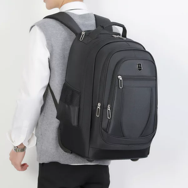 New Foreign Trade Oxford Cloth Backpack for Men and Women, Business Laptop Backpack with Trolley, Suitable for Middle and High School Students, Travel School Bag