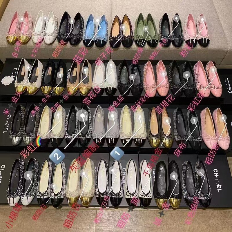 Chanel-style ballet flats, sheepskin bow flat slip-on shoes, Korean version, low-cut versatile casual shoes, round-toed single shoes Chanel-style ballet flats, sheepskin bow flat slip-on shoes, Korean version, low-cut versatile casual shoes, round-toed single shoes