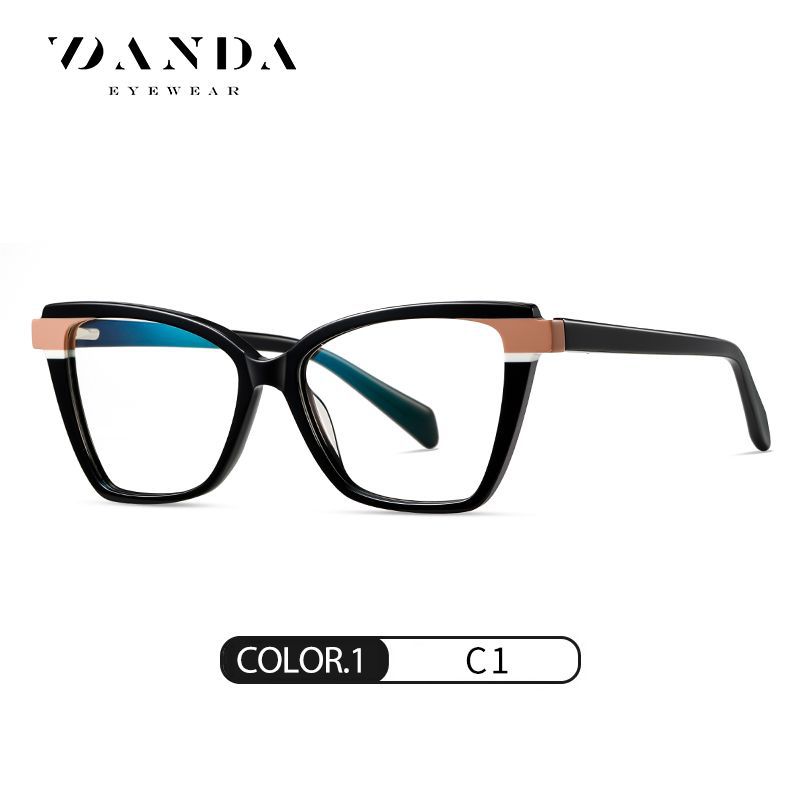 Tablero retro de moda, espejo anti-azul F22109, material de combinación multicolor, espejo plano, marco óptico de venta caliente transfronterizo