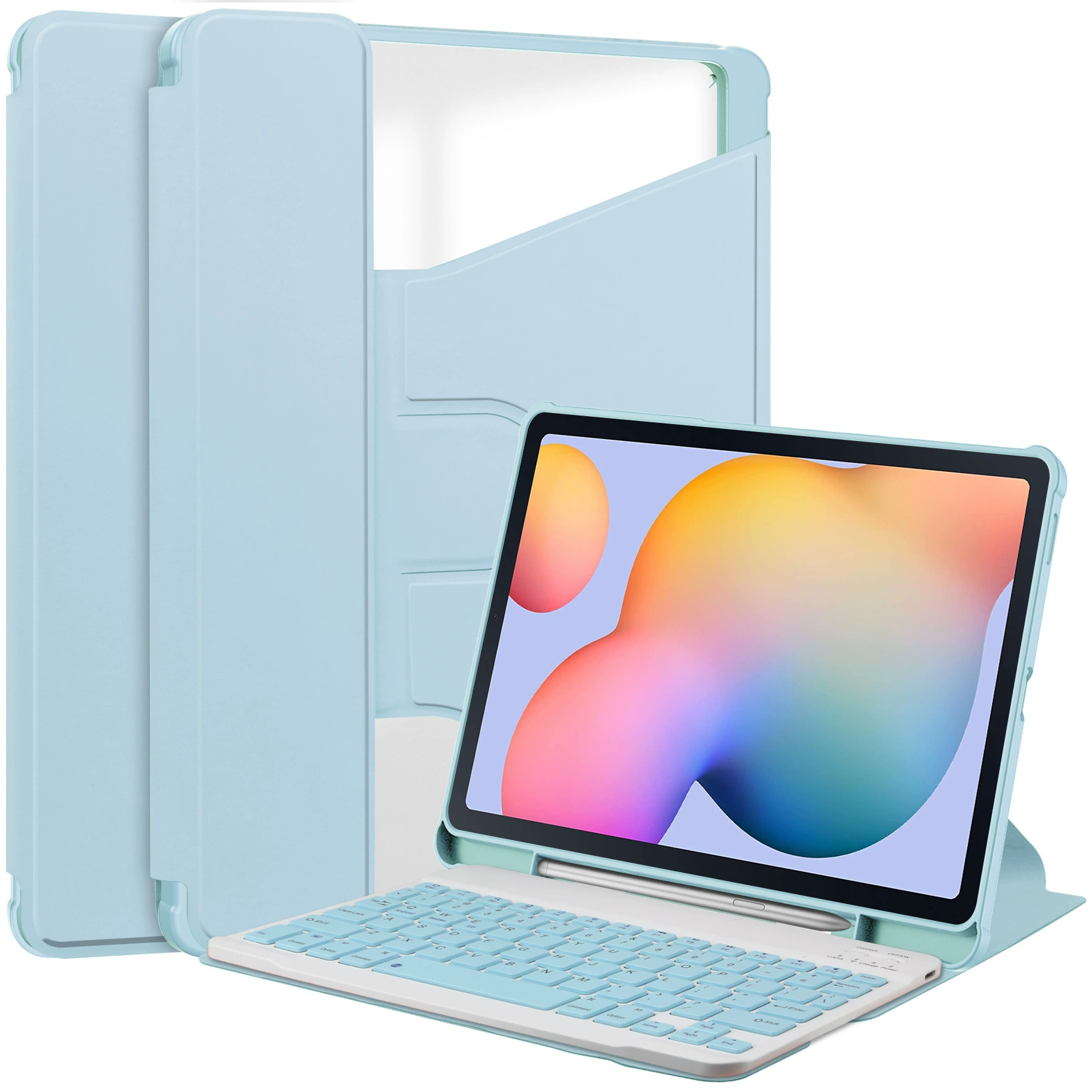 Samsung, S6, compatible acrylic transparent protective case, tablet keyboard, laptop