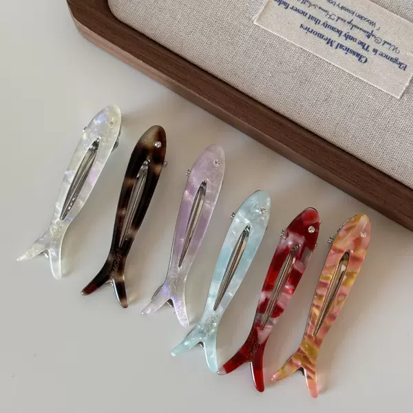 Korean and Japanese Style New Acetate Fish Hair Clip, Cute and Fun Bangs Clip, Trendy Duckbill Hairpin