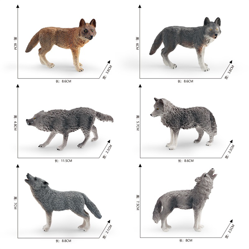 Transfronterizo simulación bosque animal Lobo modelo gris Lobo rugiente Lobo caminando Lobo Ártico Lobo escritorio estática decoración juguete