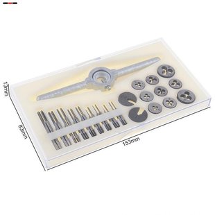 31PC tap die mini suit high speed steel 6542 small thread tap wrench twist tap die