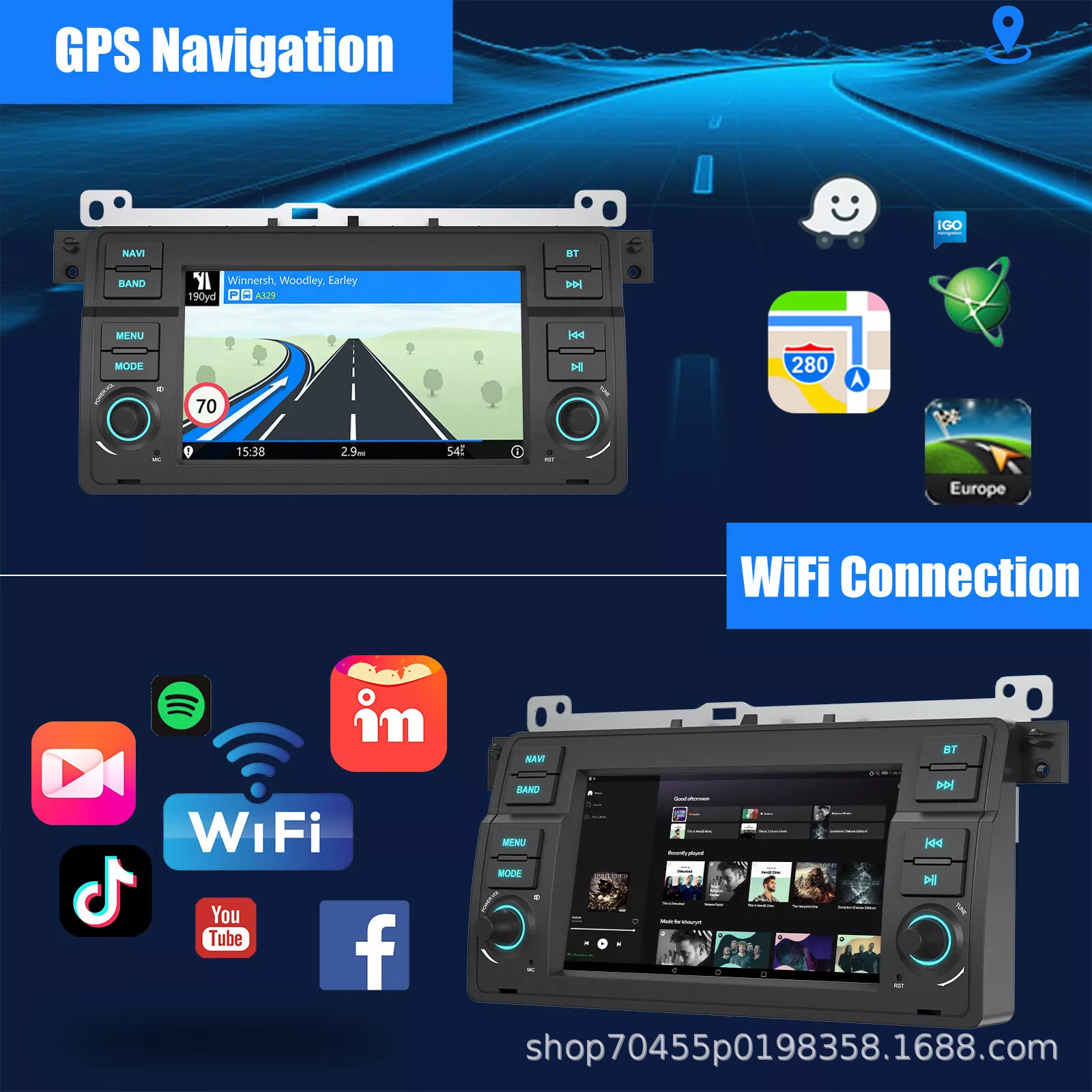 Suitable for 98~06 BMW E46 large screen carplay car Android GPS navigation reversing image all-in-one machine