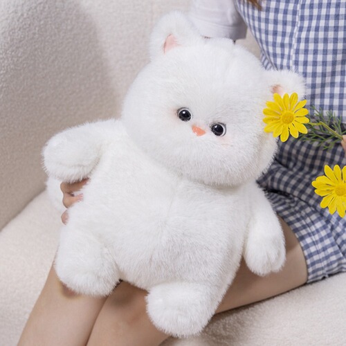 Meow cub doll chubby white cat cute plush toy simulation cross-border cat doll