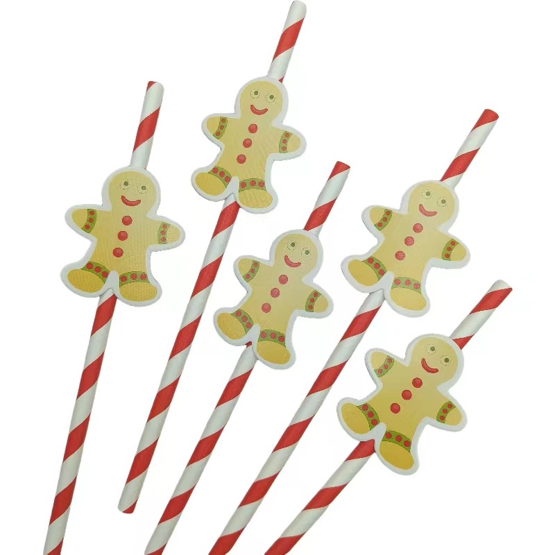 Papá Noel Papá Noel muñeco de nieve fiesta decoración postre pastel cóctel bebida paja image 11