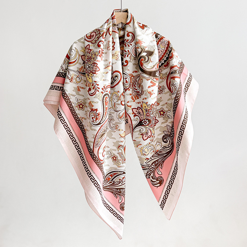 Explosiones transfronterizas de moda de envejecimiento de anacaju estampado temperamento delgado chal de alta sensación retro 130 toallas de twill