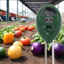 土壤三合一传感器酸碱度湿度光照检测仪水分PH强光测试园艺非肥