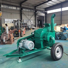 木材粉碎机 原木边角料竹子柴油版切片粉碎机移动式双料口锯机末