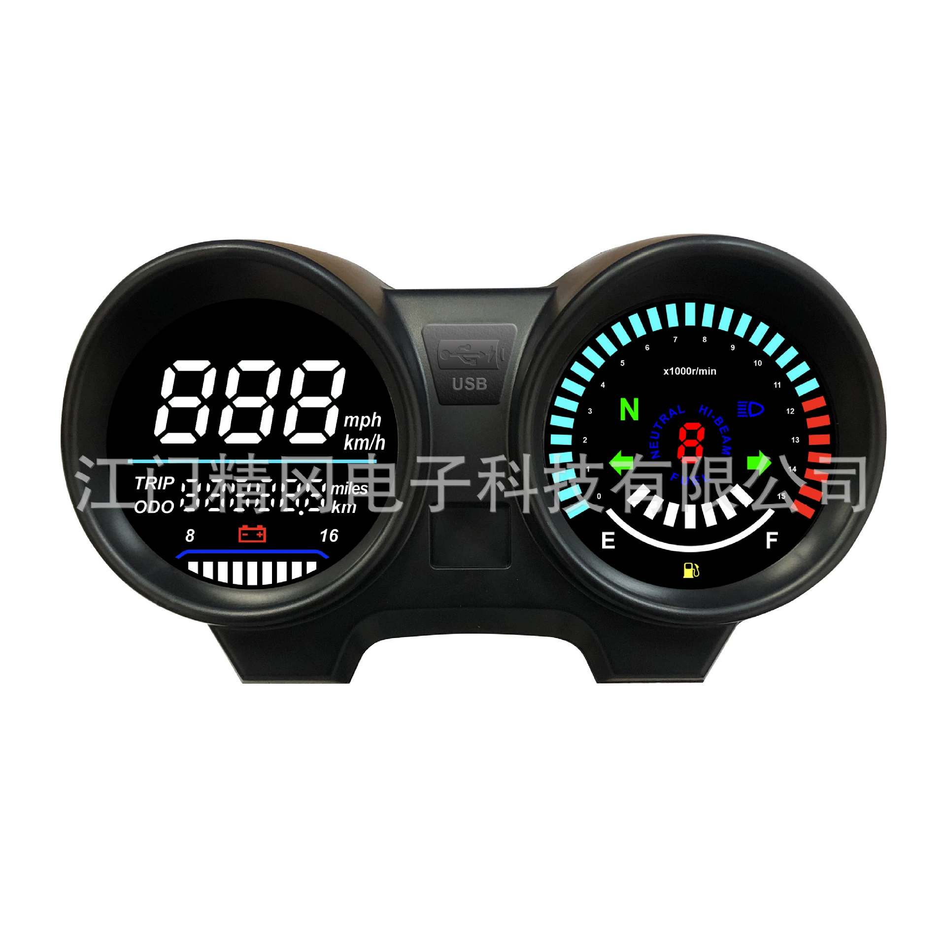 Горячая продажа на латиноамериканском рынке Мотоцикл измеритель светодиодная скорость напряжения одометр Titan150 с передачей