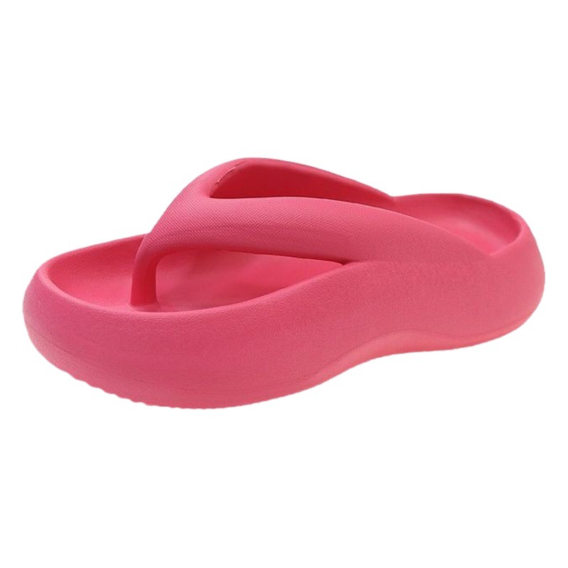 Thick-soled flip-flops women's summer poop-stepping feeling heighten outer wear non-slip sandals and slippers simple ins tide beach shoes seaside