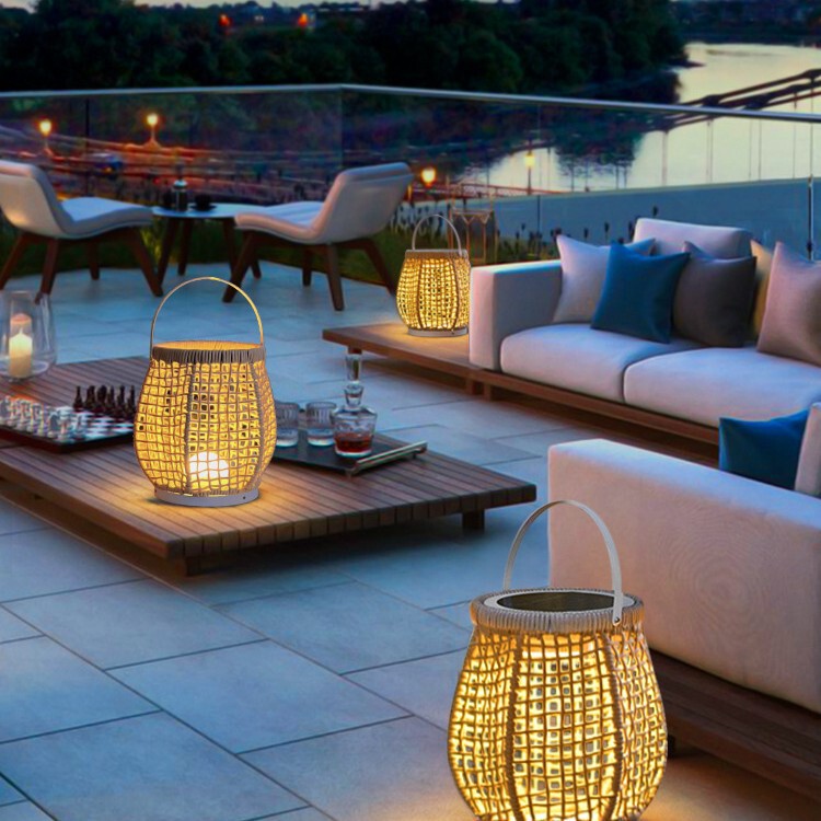 Outdoor Lights Garden Lights Garden Landscape Lights Waterproof Charging Portable Lights Terrace Woven Lights Floor Lights Solar Lights