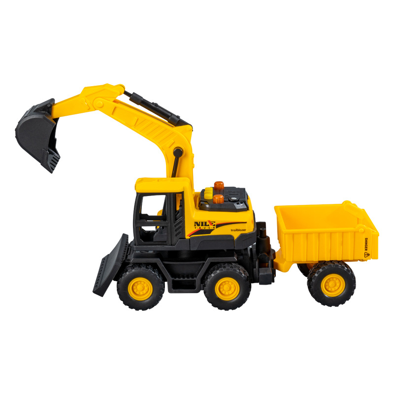 소년 장난감 시뮬레이션 굴삭기 트레일러 공동 이동식 어린이 관성 음향-광학 엔지니어링 차량 모델 도매