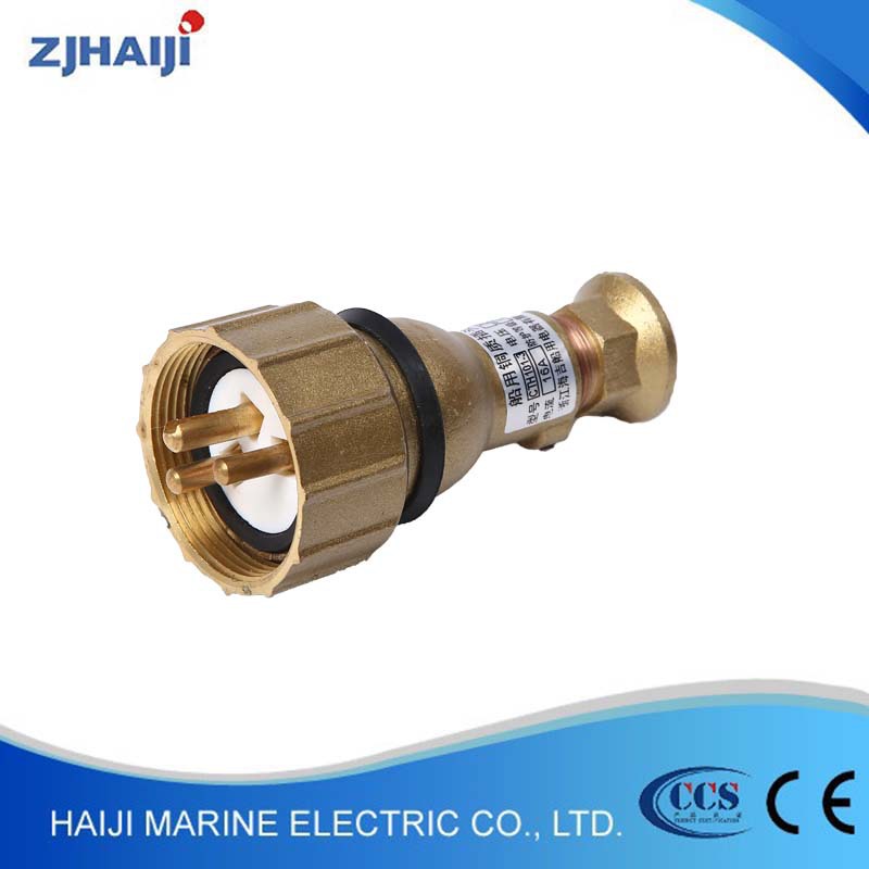 厂家直销  铜质 16A船用铜质防水插头CTH101-3（792886）