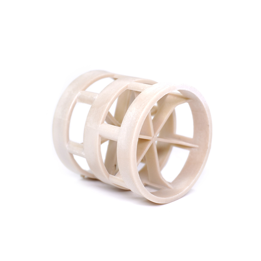 萍乡金丰 PTEF聚四氟乙烯鲍尔环 塑料散堆化工填料厂家直销拉西环