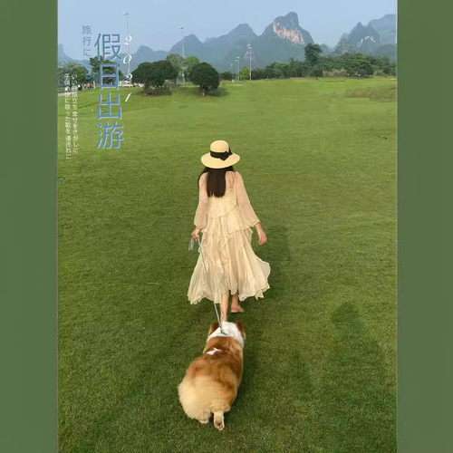 2025 Fashion Solid Color Cardigan + Alice in Wonderland Trendy Oversized Strap Dress Long Dress Set