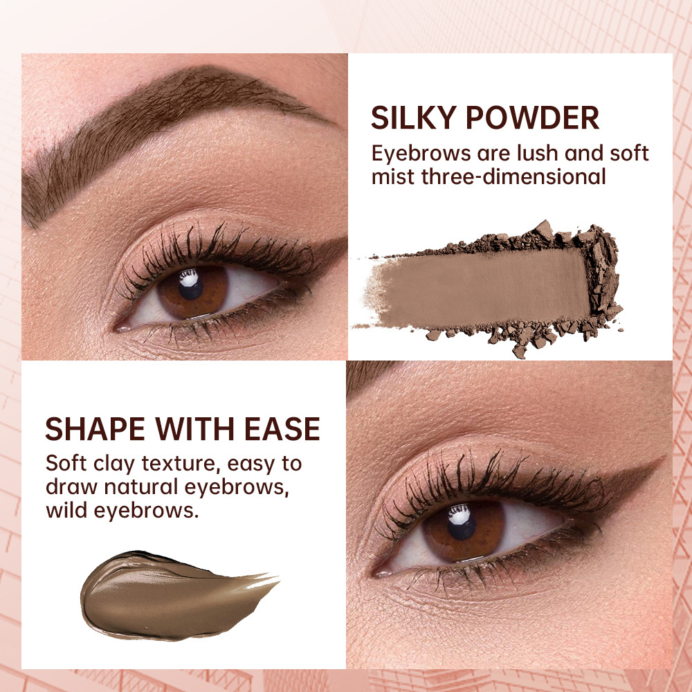 SAS maquillaje transfronterizo venta caliente reparación natural delicada 1 rejilla polvo de cejas 1 rejilla crema de cejas SEB001