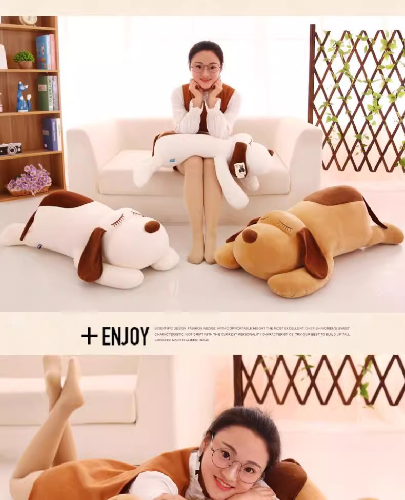 Puppy Plush Pillow Car Ornament Children's Sleeping Doll Birthday Gift Stress Relief Toy
