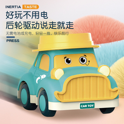 Children's Q version toy car inertia airplane boys and girls 1-2-3 years old car cartoon baby baby educational model