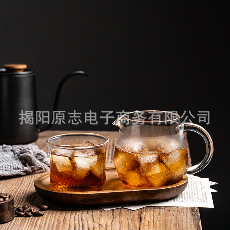 400ml bird hand coffee sharing pot teapot thickened heat-resistant high borosilicate glass fair cup can be open fire