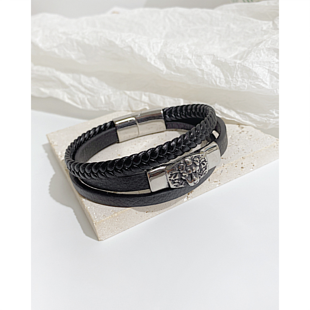 Mode Géométrique Faux Cuir Irrégulière Hommes Bracelets display picture 1