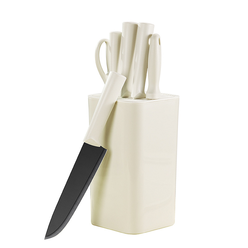 Cuchillo de cocinero en línea 7 piezas de acero inoxidable cuchillo de corte de frutas cuchillo de corte de cocina combinación de un conjunto