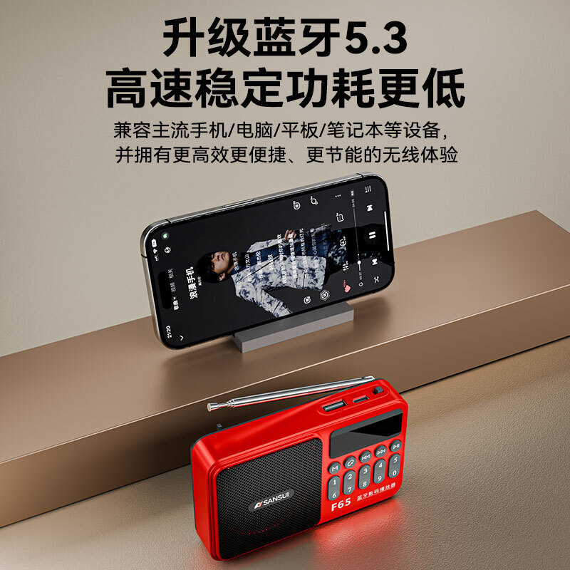 山水F65ブルートゥース老人プレーヤーカードラジオ受信機充電小型スピーカー半導体大音量|undefined