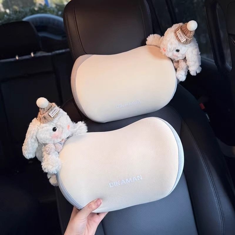 New model rabbit-shaped memory foam car neck headrest, premium 2026 car cushion, seat cushion, lumbar support for car seats