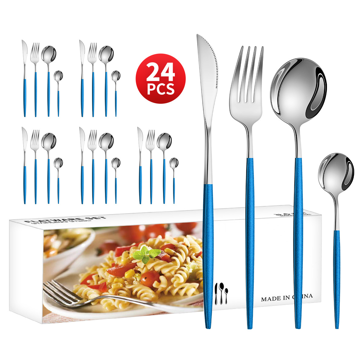 [화이트 박스] 실버+블루 24종 세트