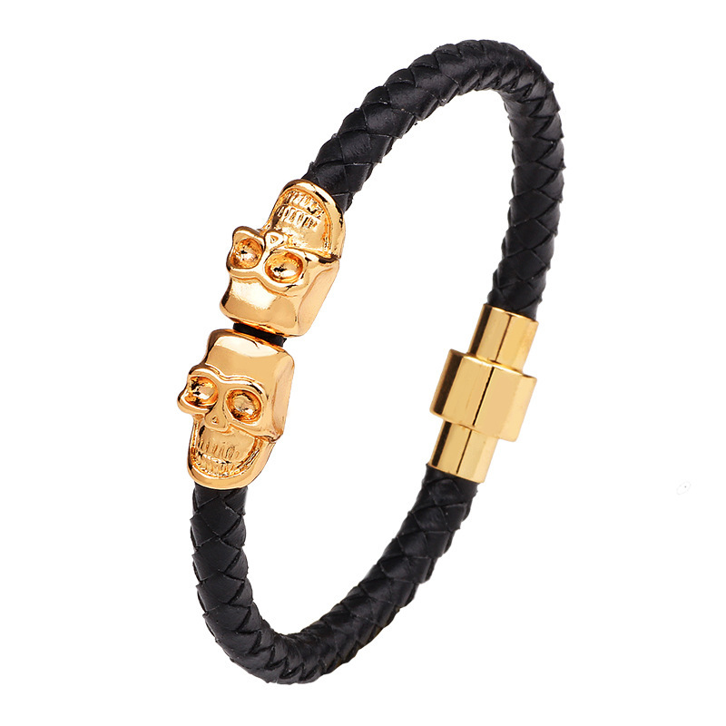 1 Pieza Retro Geométrico Cuero Sintético Aleación Enchapado Hombres Pulsera display picture 5