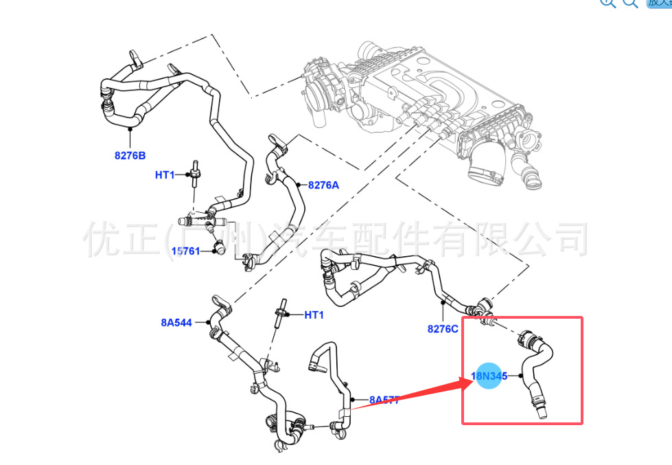 Lr137848/Lr134621/Lr123039 Is Suitable for Jaguar Land Rover Xj2010 - 2019 Air Intake Soft