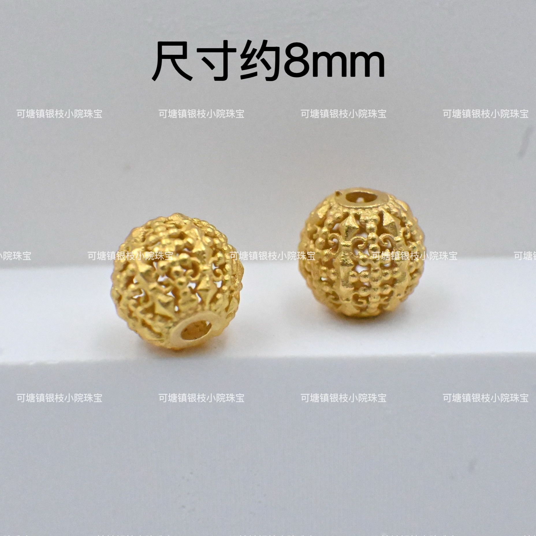 full body s925 silver plating 24K pendant through hole diy beaded beaded bracelet necklace material lucky gourd accessories