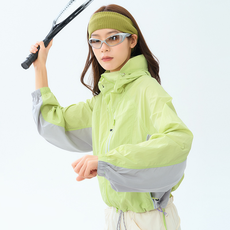 Outdoor mountain-style sun protection jacket for women, summer 2026 new model, UV protection, lightweight, short style, suitable for petite individuals