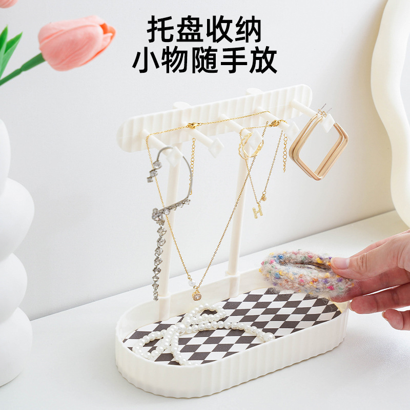 シンプルなデスクトップネックレスブレスレットアクセサリーアクセサリーイヤリング展示棚手串ジュエリー収納整理棚|undefined