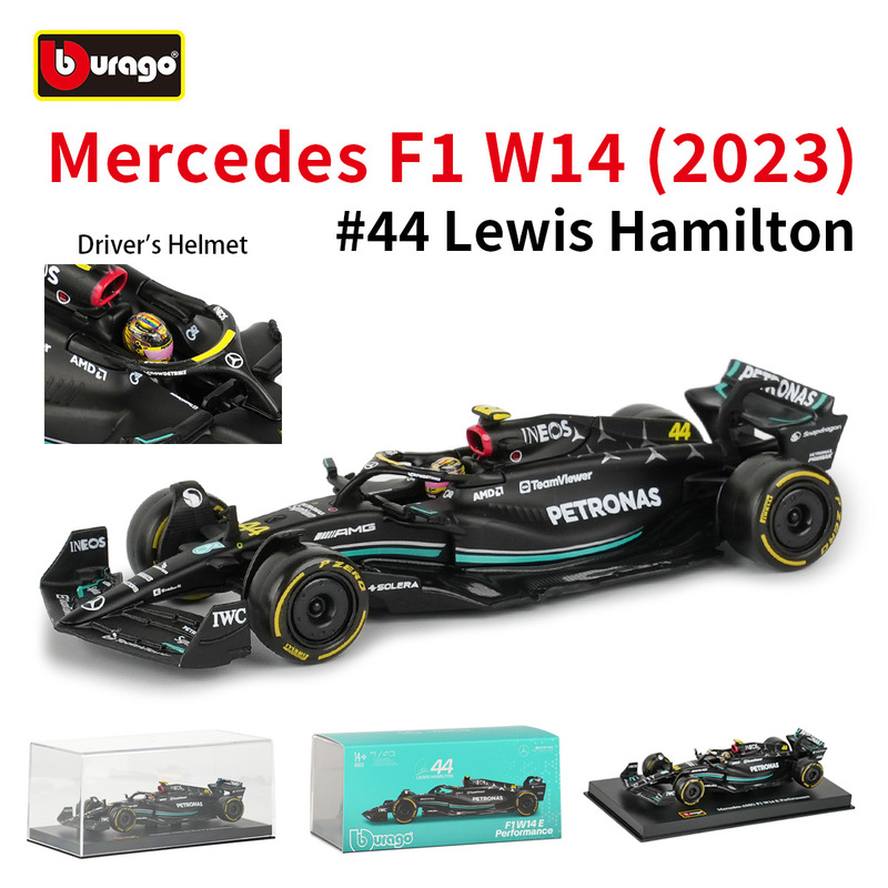 Bimei 1:43 Mercedes-Benz W14(2023)F1 Formula Racing Model Hamilton Simulation Model Collection