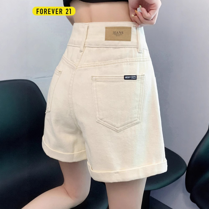 White Denim Shorts for Women Summer 2025 Trendy Versatile New Loose High-Waisted Petite A-Line Hot Pants