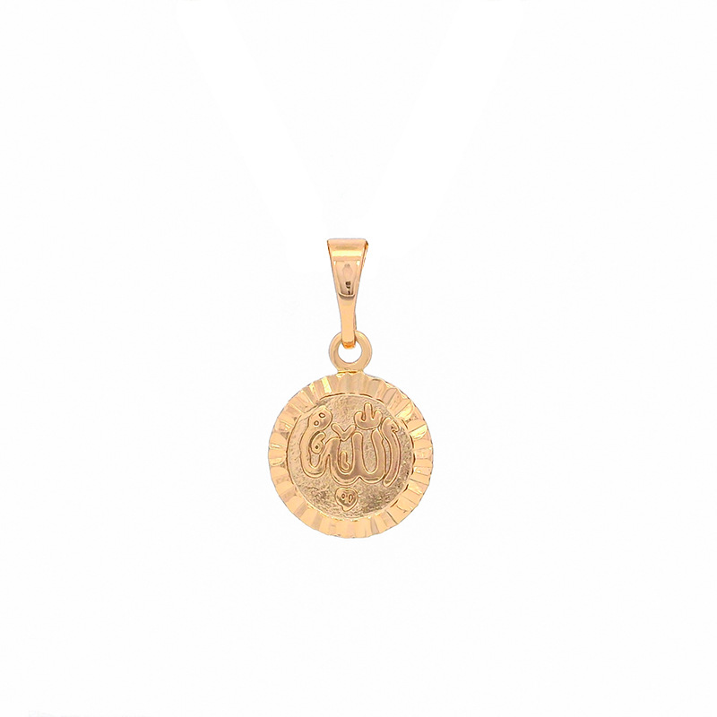 Xuping aleación de cobre chapado en 18k Serie de Oriente Medio minimalista retró personalidad pequeña colgante de collar redondo geométrico