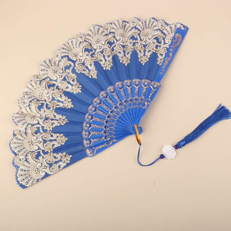 Abanico Plegable de Encaje de Plástico, Estampado, para Danza image 59